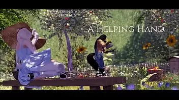 play 毛茸茸的农夫种马和精致的鹿女孩在泥土里操