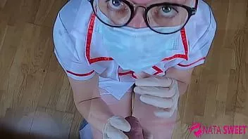 play Very horny sexy nurse suck dick and fucks her patient with facial - nata sweet